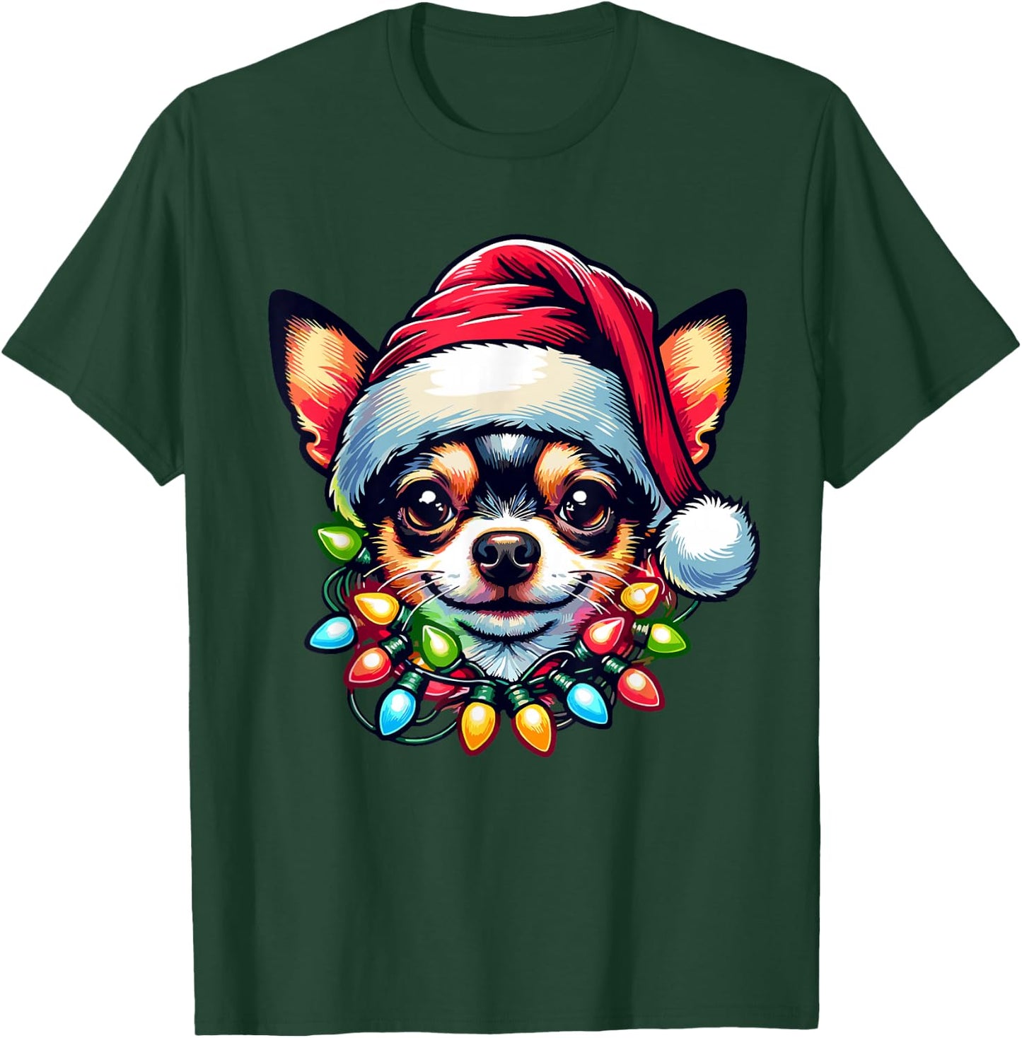 Dog Owner Xmas Men Women Favorite Chihuahua Christmas T-Shirt - T-Shirt | Forest