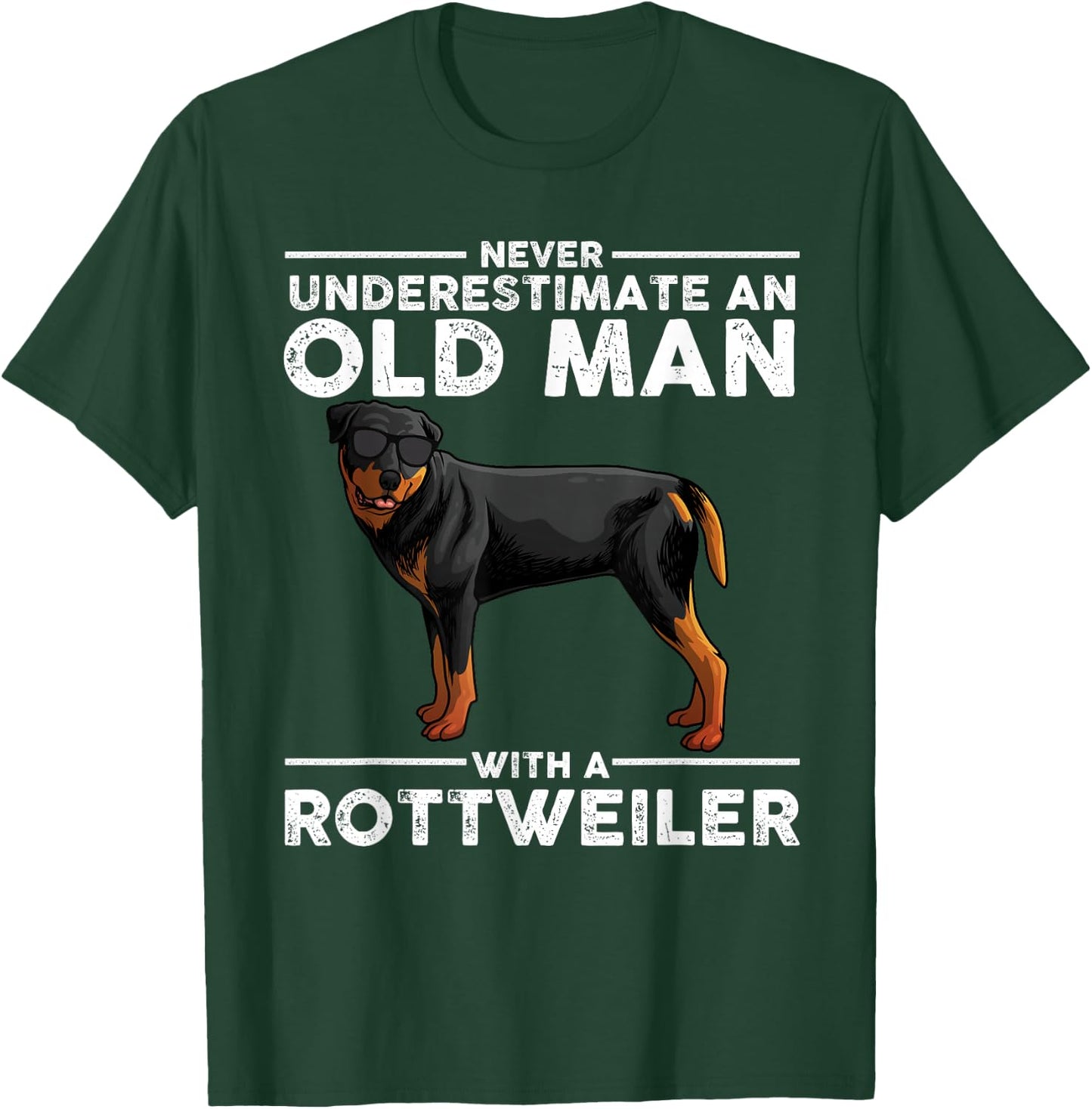 Rottweiler Art Dad Grandpa Rottie Lover Rottweiler T-Shirt - T-Shirt | Forest