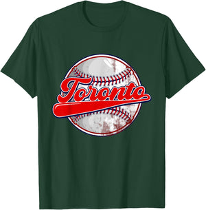 Vintage Toronto Baseball Lover Women Kids T-Shirt - T-Shirt | Forest