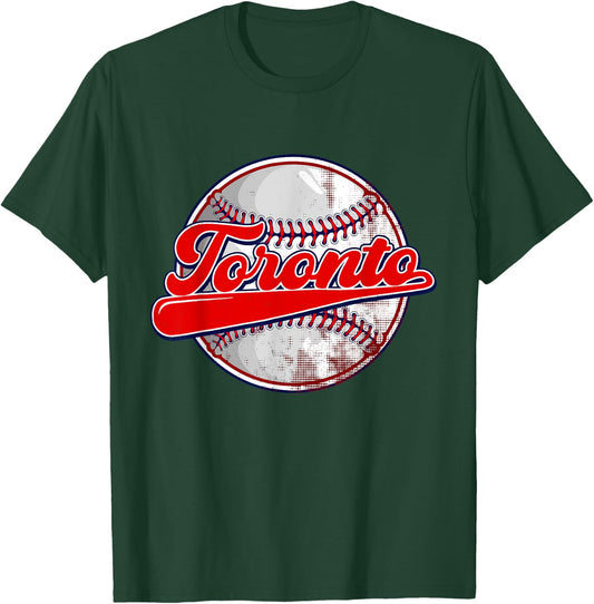 Vintage Toronto Baseball Lover Women Kids T-Shirt - T-Shirt | Forest