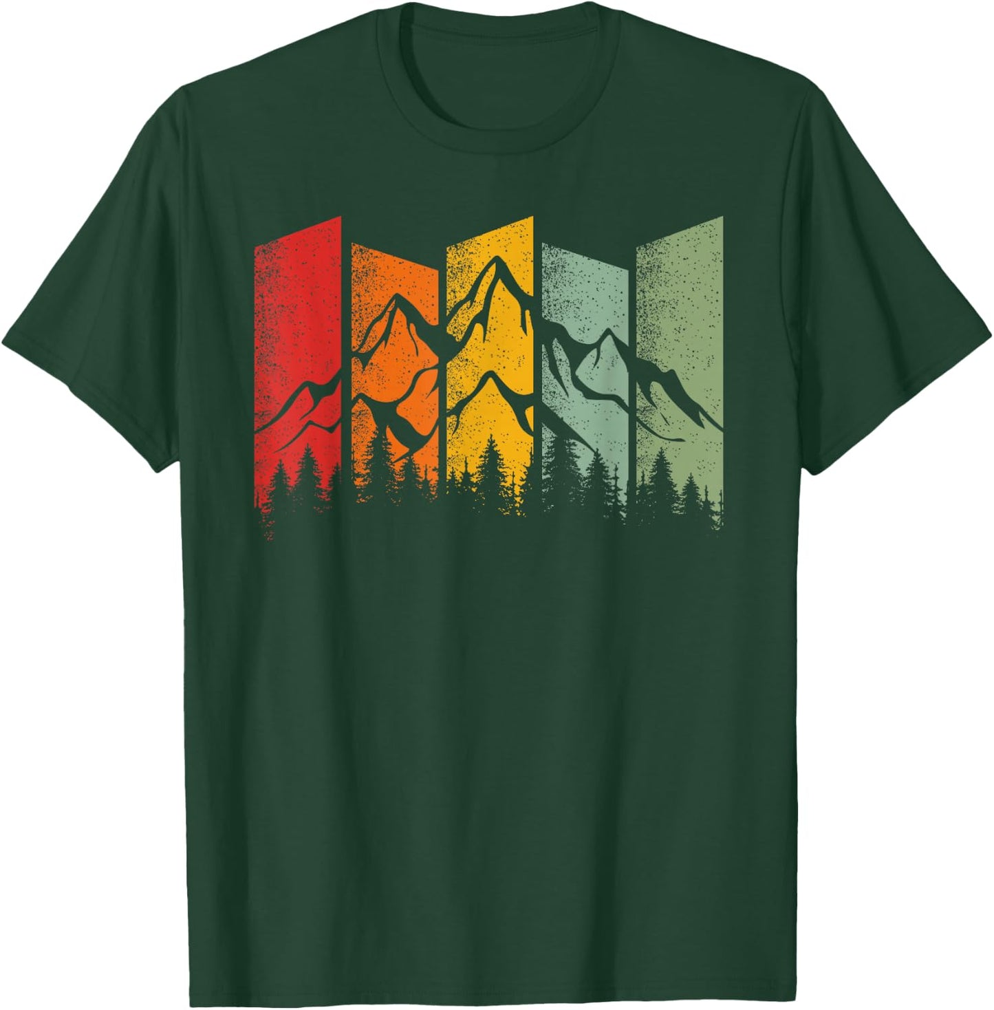 Vintage Wildlife Trees Mountain Outdoor Nature Retro Forest T-Shirt - T-Shirt | Forest