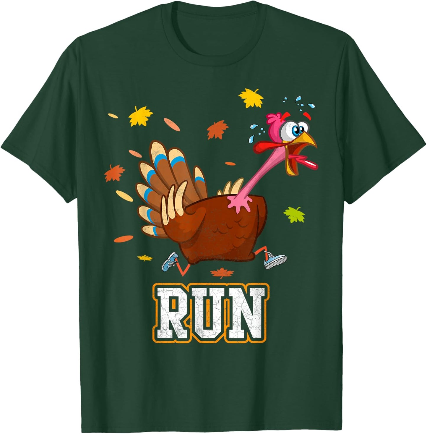 Thanksgiving Turkey Running Outfit Gear Costume Turkey Trot T-Shirt - T-Shirt | Forest