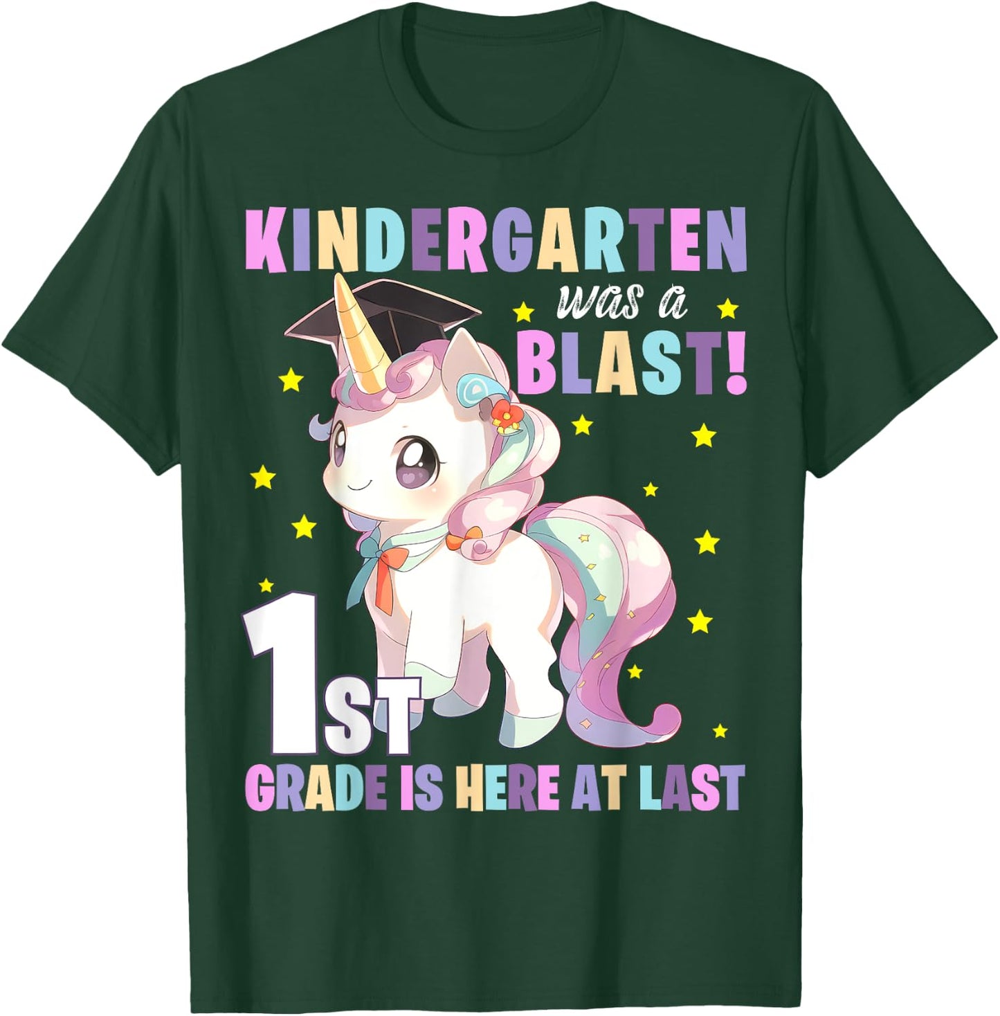 Kindergarten Graduation Unicorn Kindergarten Graduate Girls T-Shirt - T-Shirt | Forest