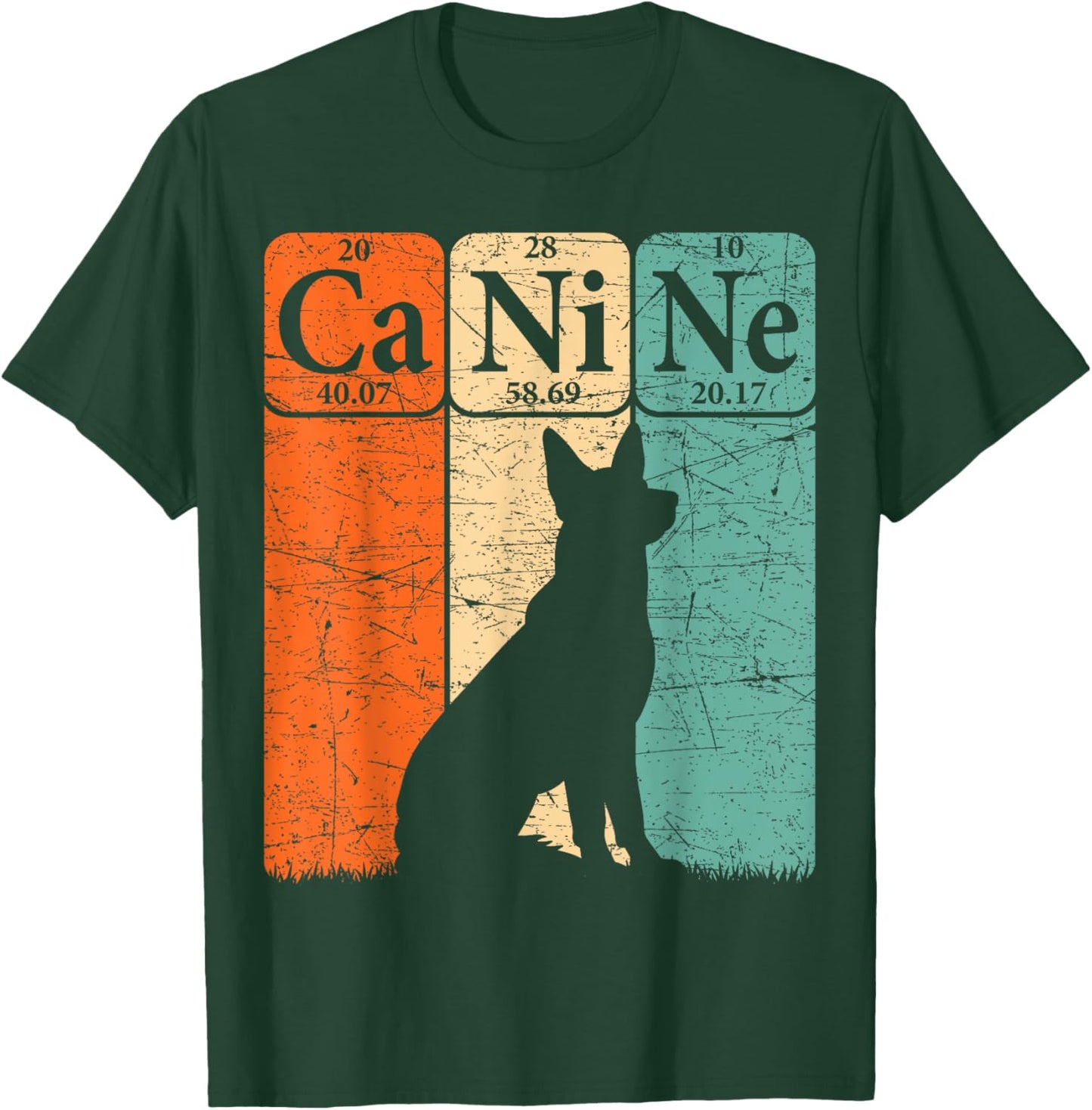 Canine Dog Periodic Table Elements Dog Lover Cynologist T-Shirt - T-Shirt | Forest