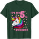Unicorn Girl 5 Birthday Unicorn It's My 5th Birthday T-Shirt - T-Shirt | Forest