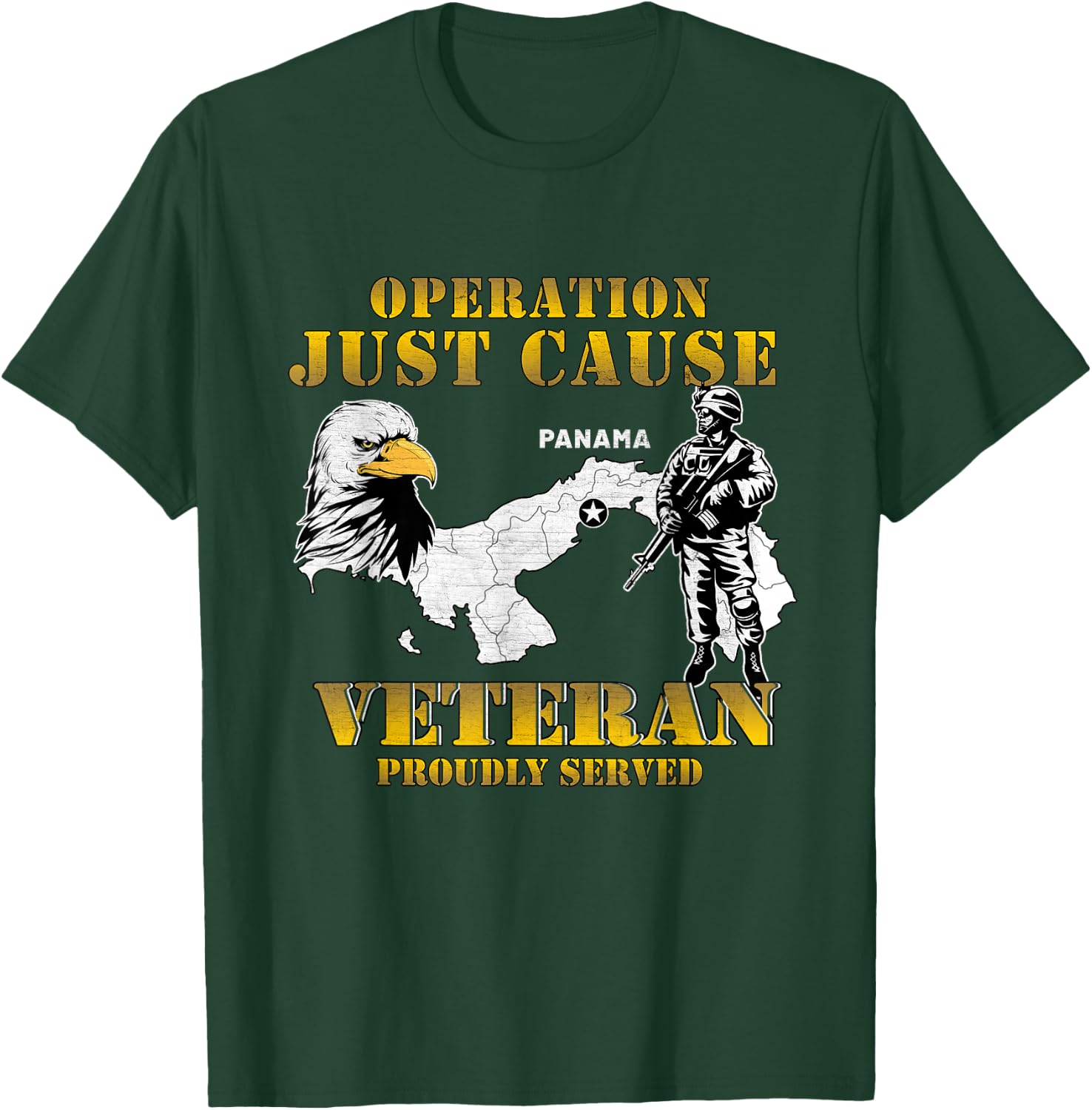 Operation Just Cause Panama Veteran Vintage Gifts T-Shirt - T-Shirt | Forest
