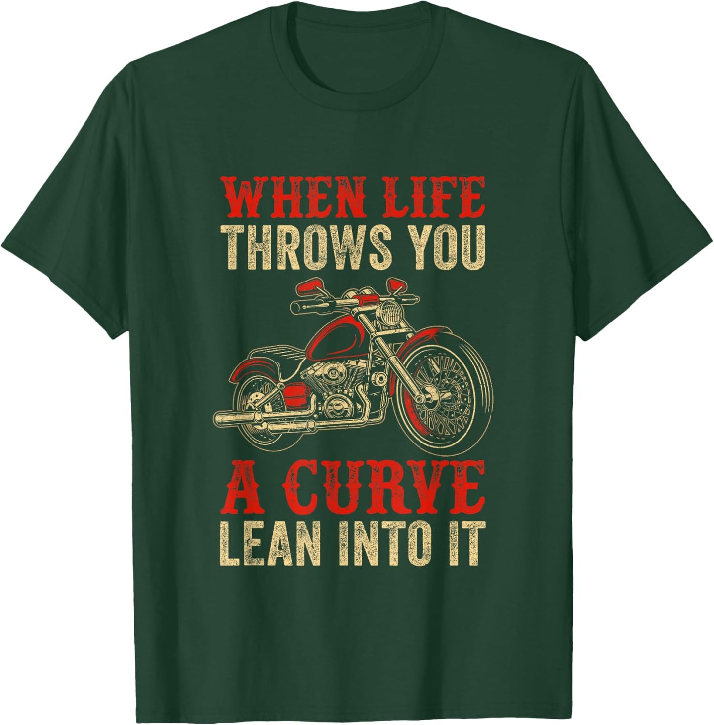 Funny Motorcycle Racer Design Women Motorcycle Lover T-Shirt - T-Shirt | Forest