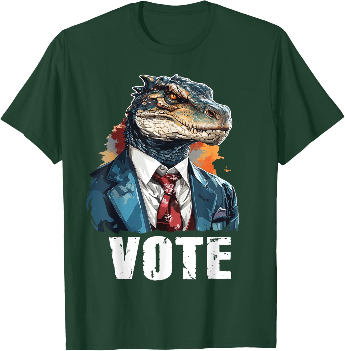 Vote - Funny Reptilian For President Election Voting Lizard T-Shirt - T-Shirt | Forest
