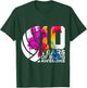 10 Years of Being Awesome Volleyball 10th Birthday T-Shirt - T-Shirt | Forest