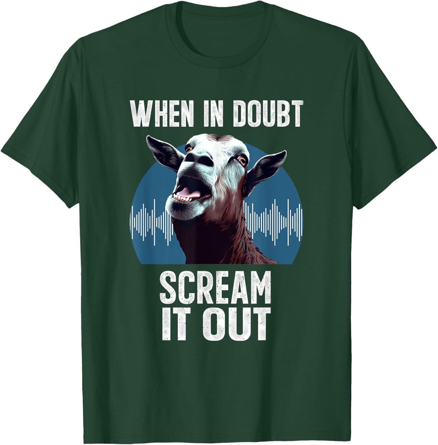 Screaming Goat Scream It Out Meme Face Goat Owner Farmer T-Shirt - T-Shirt | Forest