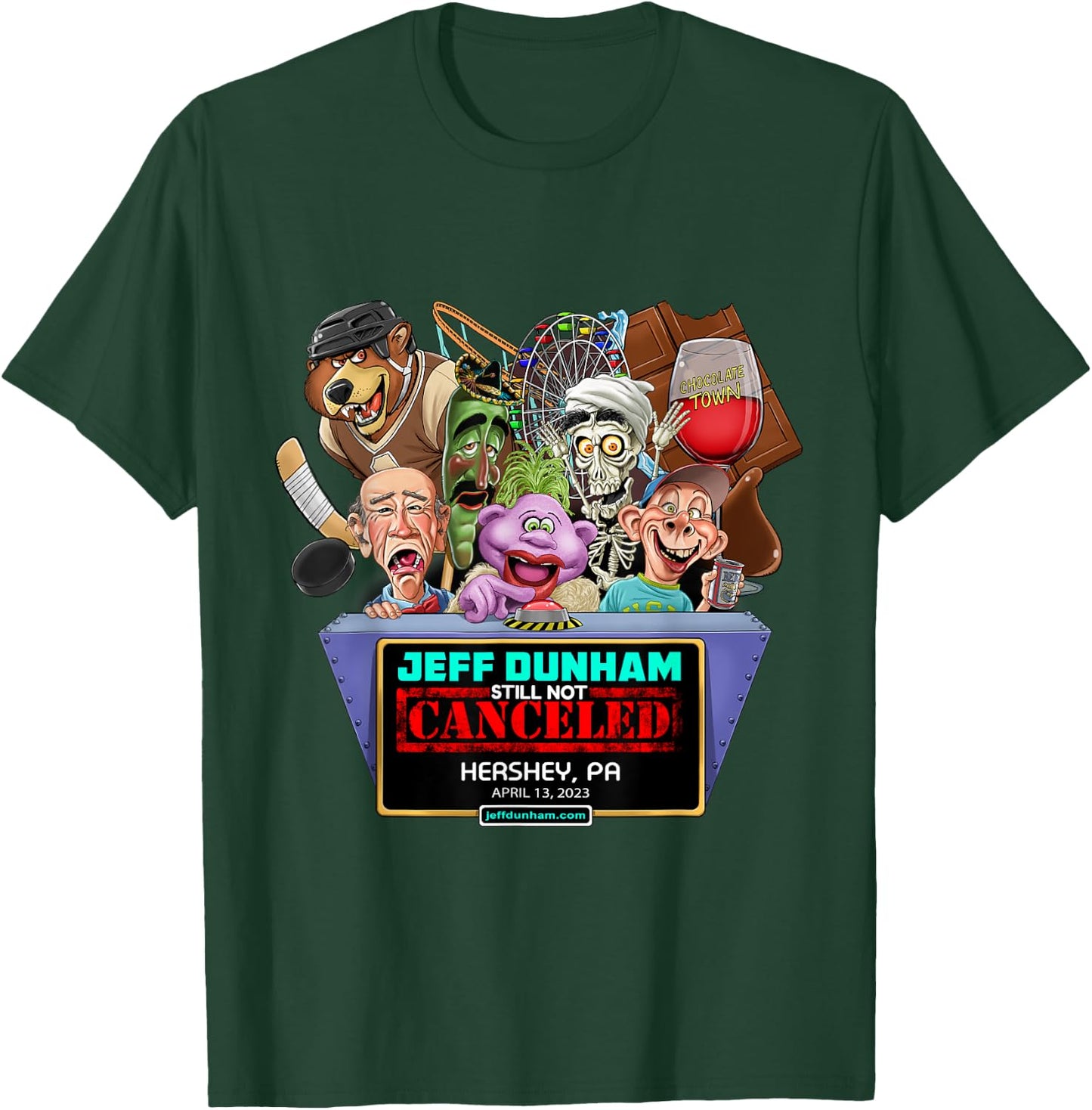 Jeff Dunham Hershey, PA (2023) T-Shirt - T-Shirt | Forest