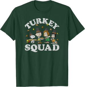Peanuts - Turkey Squad T-Shirt - T-Shirt | Forest