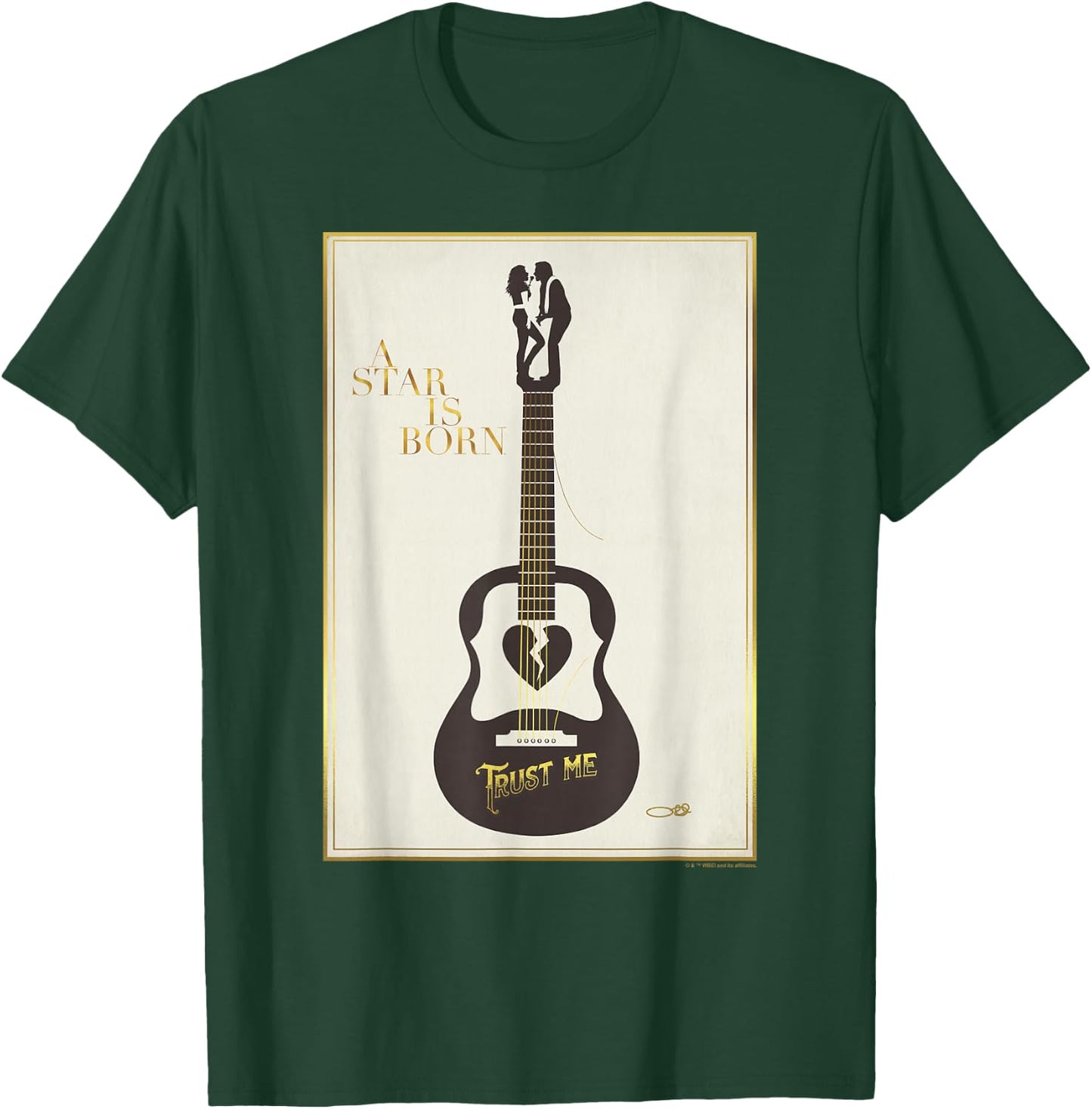 WB100 A Star Is Born Trust Me Guitar Silhouette Movie Logo T-Shirt - T-Shirt | Forest