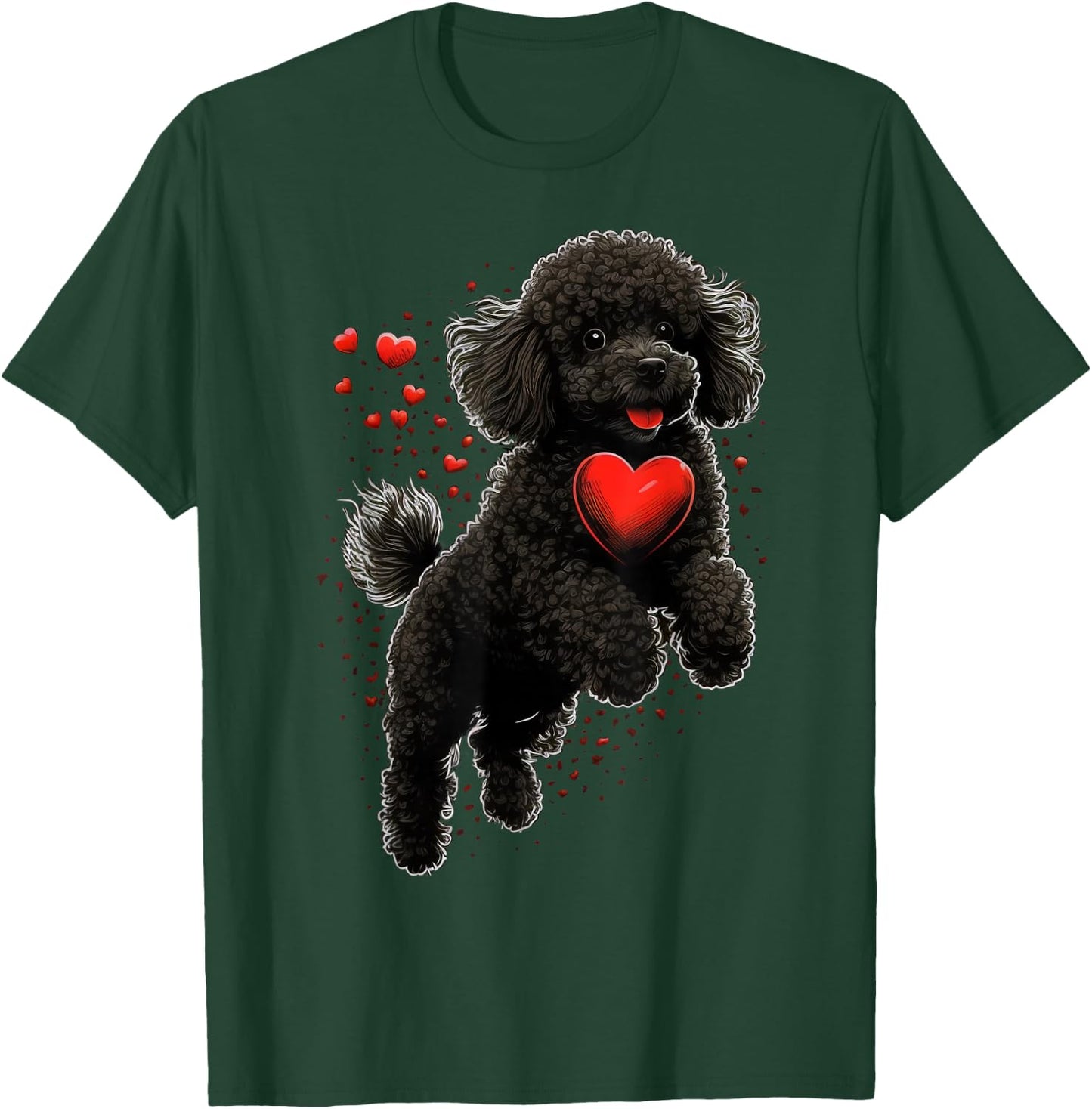 Toy Poodle Love Heart for Valentines Day on Poodle Lover T-Shirt - T-Shirt | Forest
