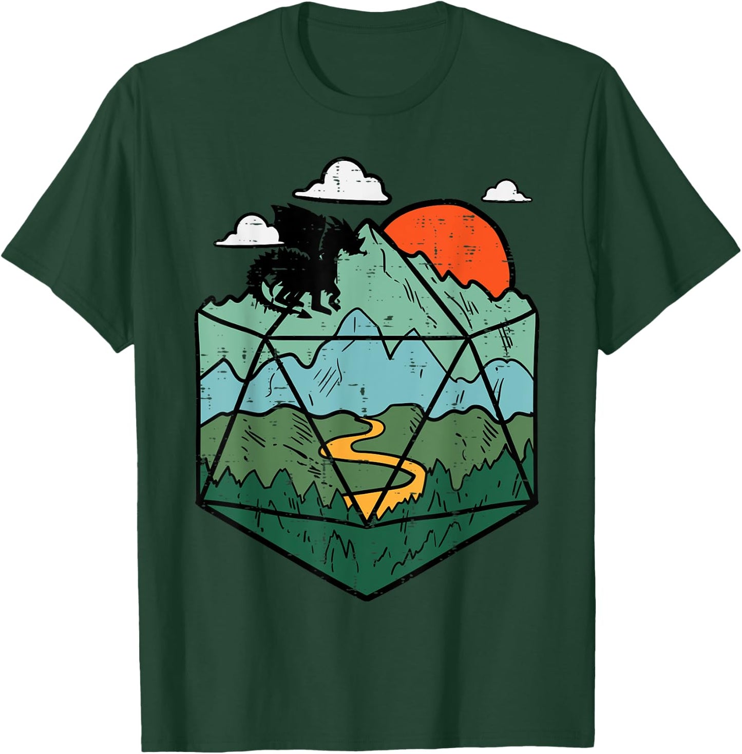 RPG Mountain Gamer Men Boys Kids Youth T-Shirt - T-Shirt | Forest