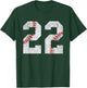 Number #22 Vintage 22nd Birthday Baseball Lover 22 Years Old T-Shirt - T-Shirt | Forest