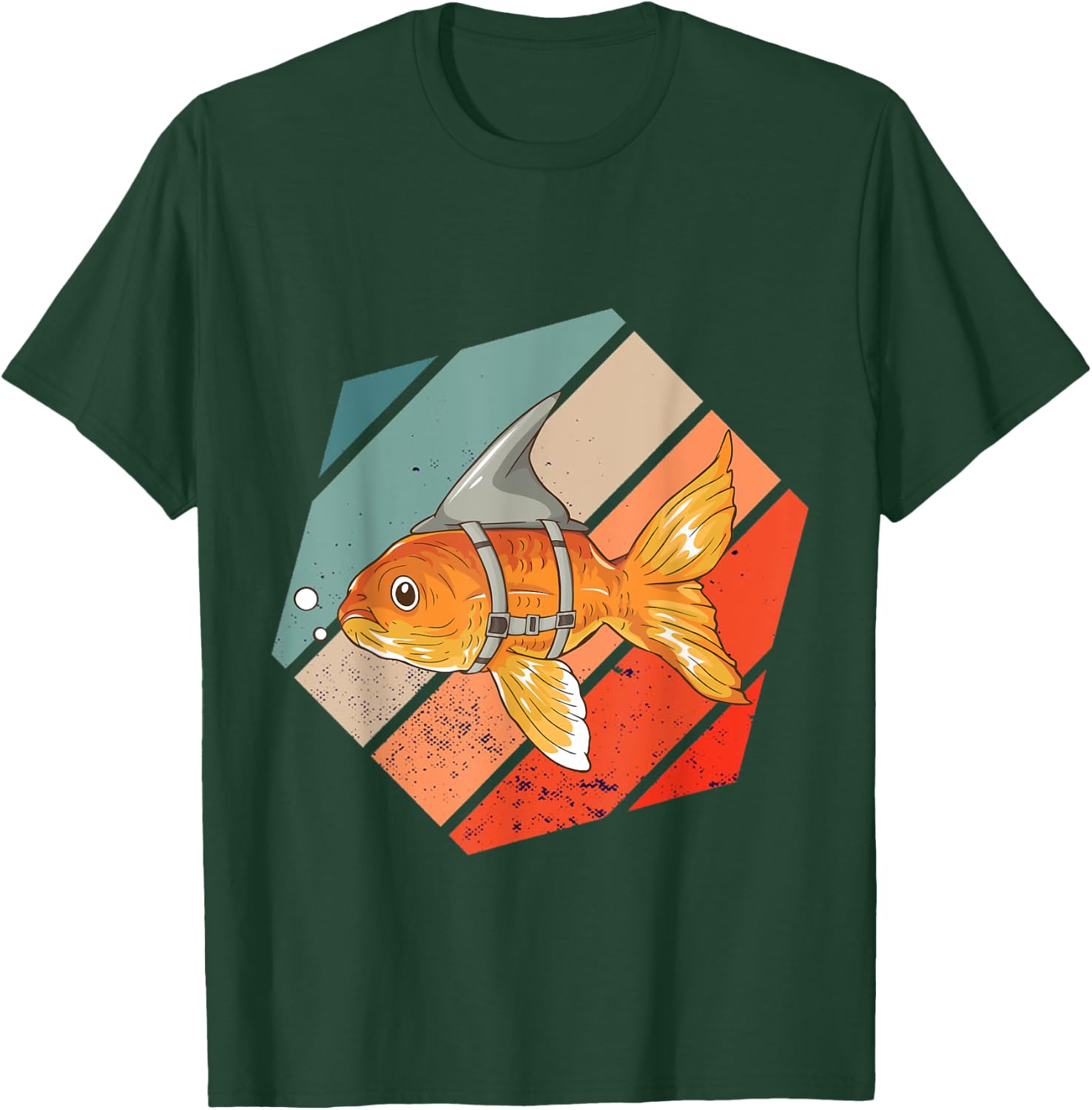 Shark Goldfish Motivational Fish Dream Big Playful Bold T-Shirt - T-Shirt | Forest