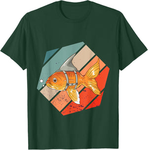 Shark Goldfish Motivational Fish Dream Big Playful Bold T-Shirt - T-Shirt | Forest