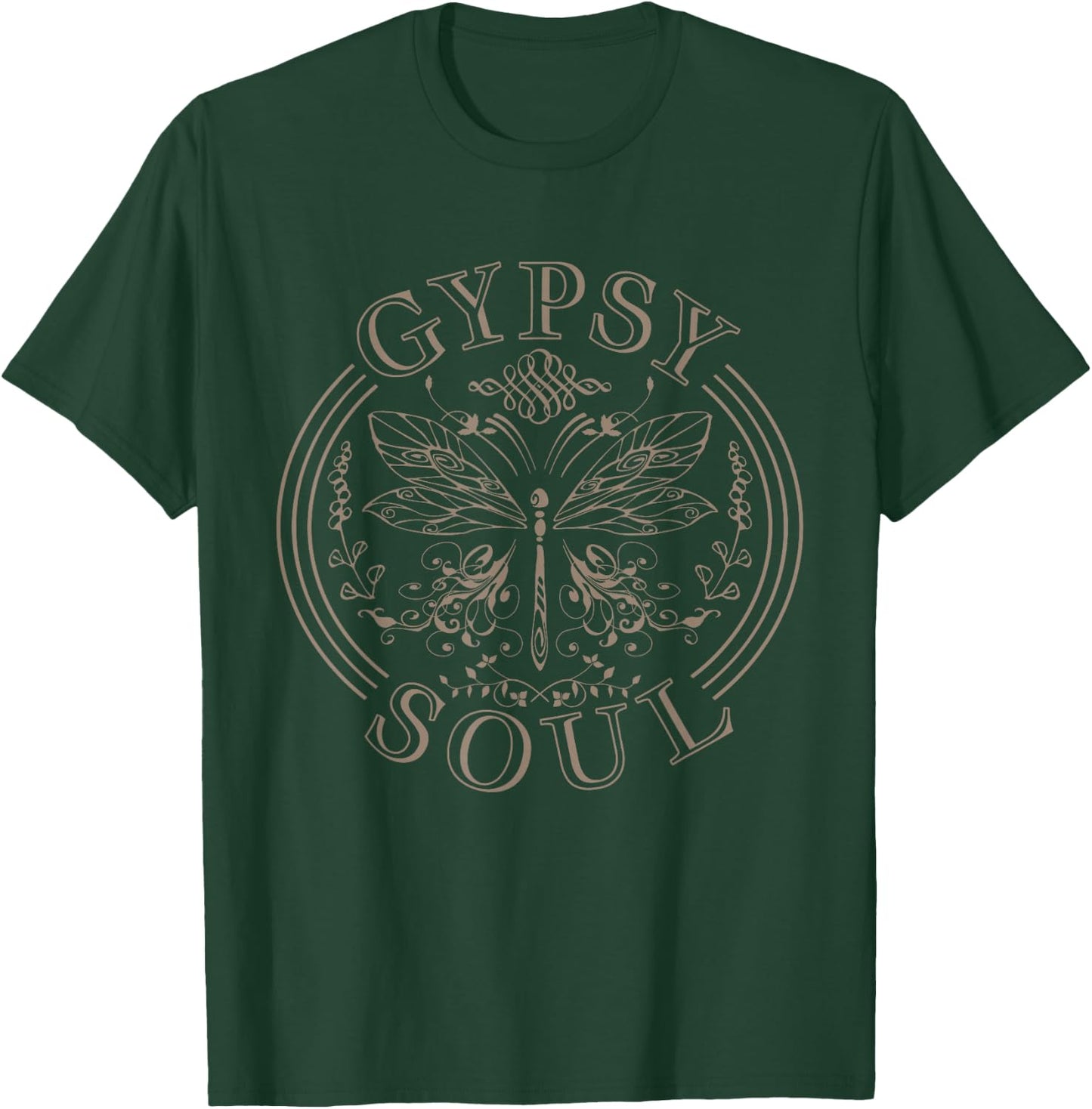 Gypsy Soul Vintage Butterfly Flowers Hippie Flower Power T-Shirt - T-Shirt | Forest