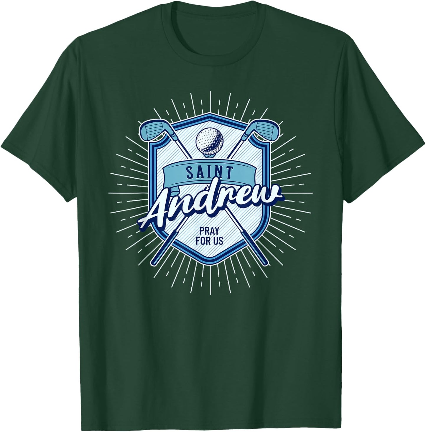 St Andrew Patron Saint of Golf Golfers Catholic Saint T-Shirt - T-Shirt | Forest