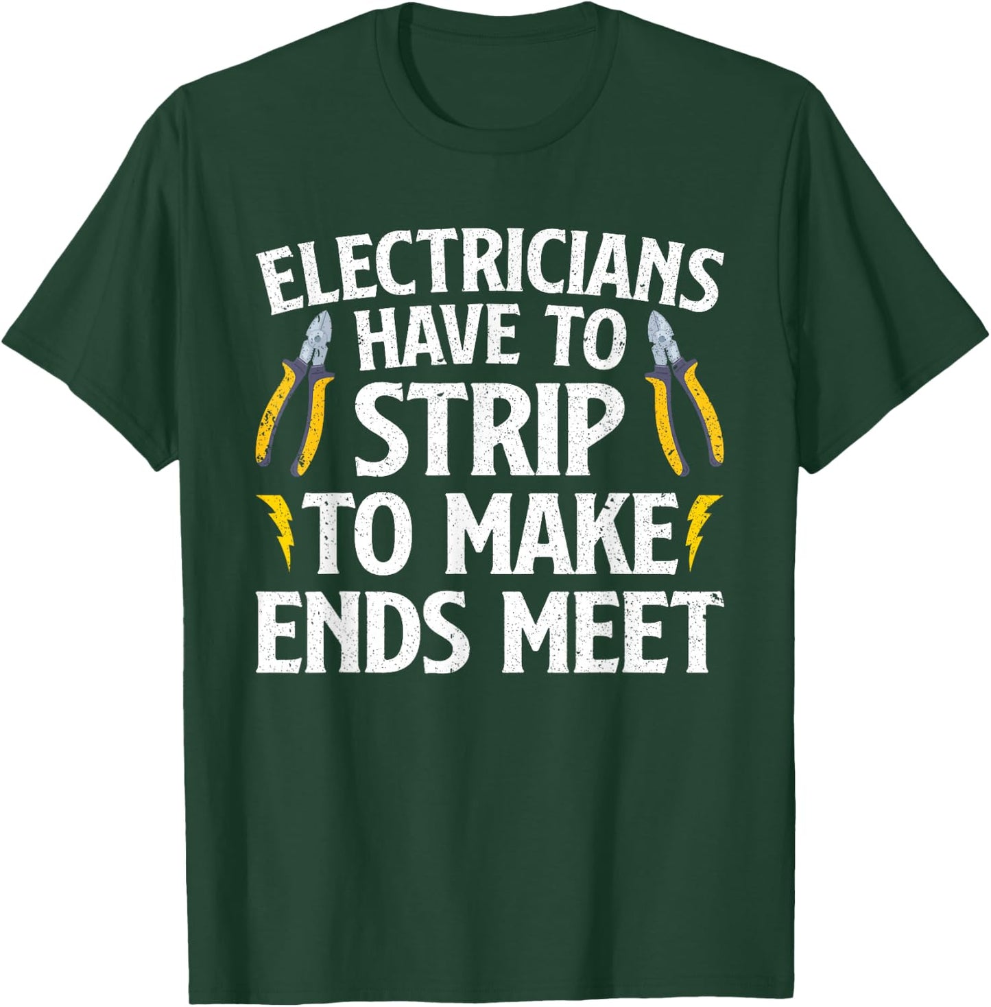 Funny Electrician Women Electrician Electrical Tools Small T-Shirt - T-Shirt | Forest