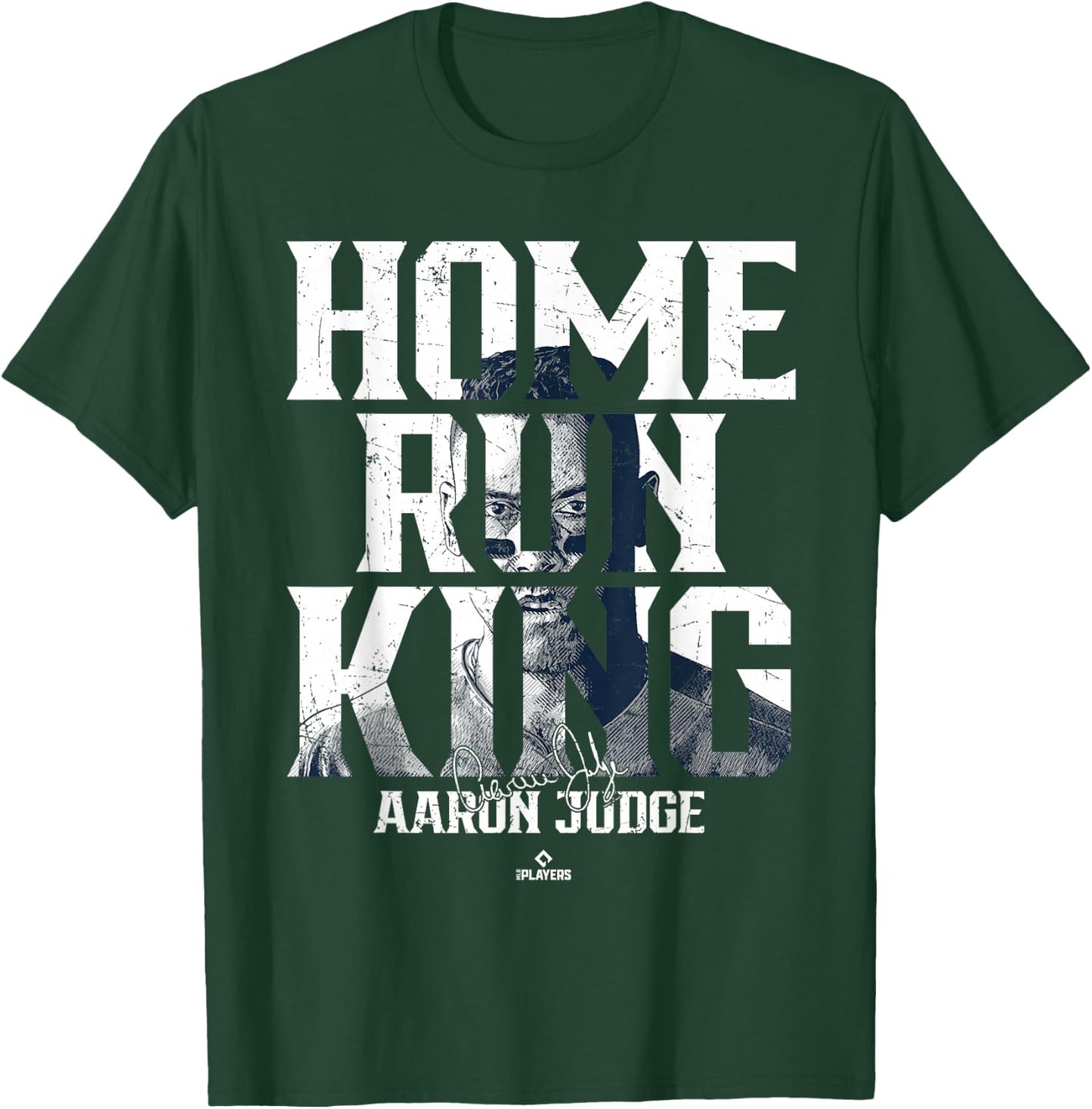 Home Run King Portrait Aaron Judge New York MLBPA T-Shirt - T-Shirt | Forest