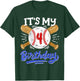 Kids 4th Baseball Birthday Party Boys Sport Fan 4 Years Old T-Shirt - T-Shirt | Forest