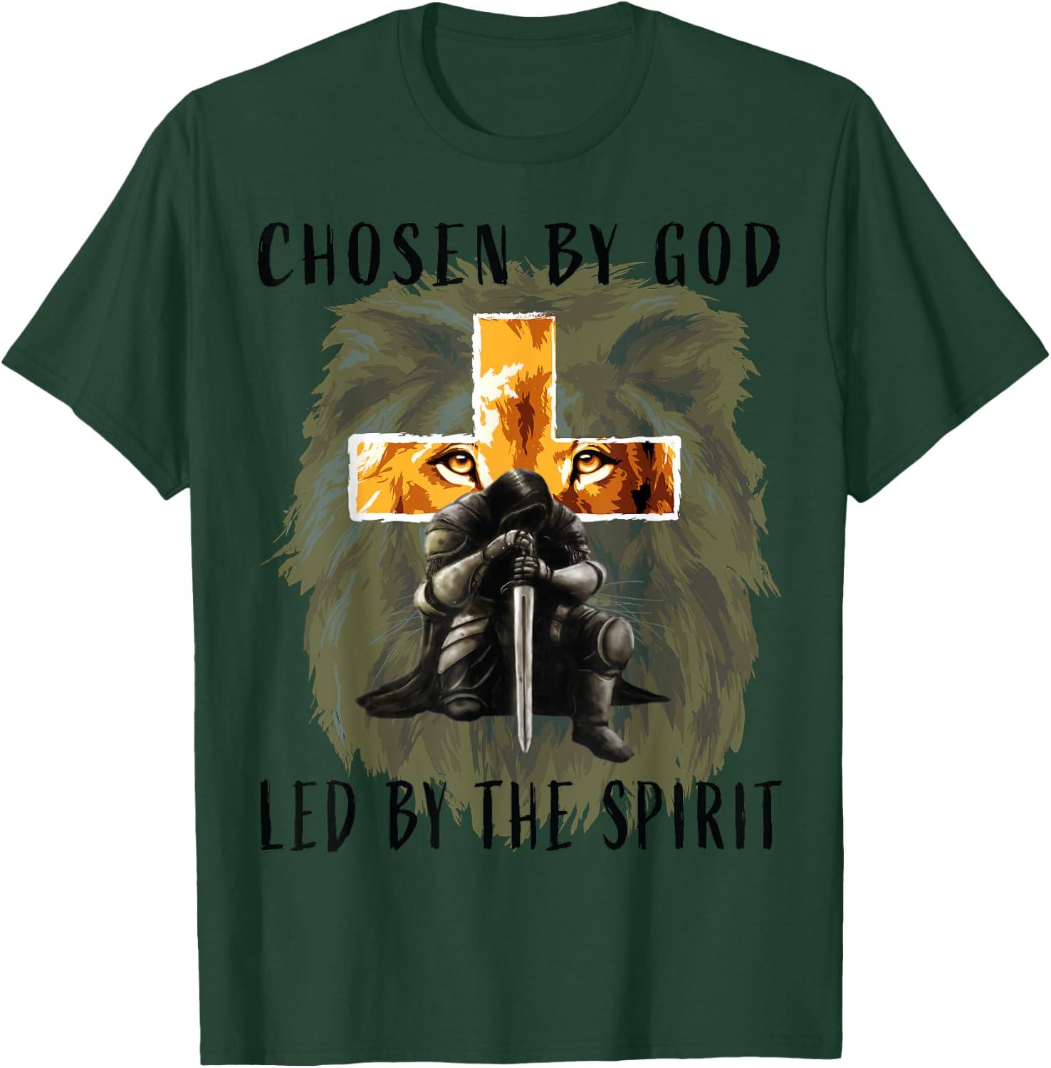 Chosen by God Led by the Holy Spirit Christian Religious Men T-Shirt - T-Shirt | Forest