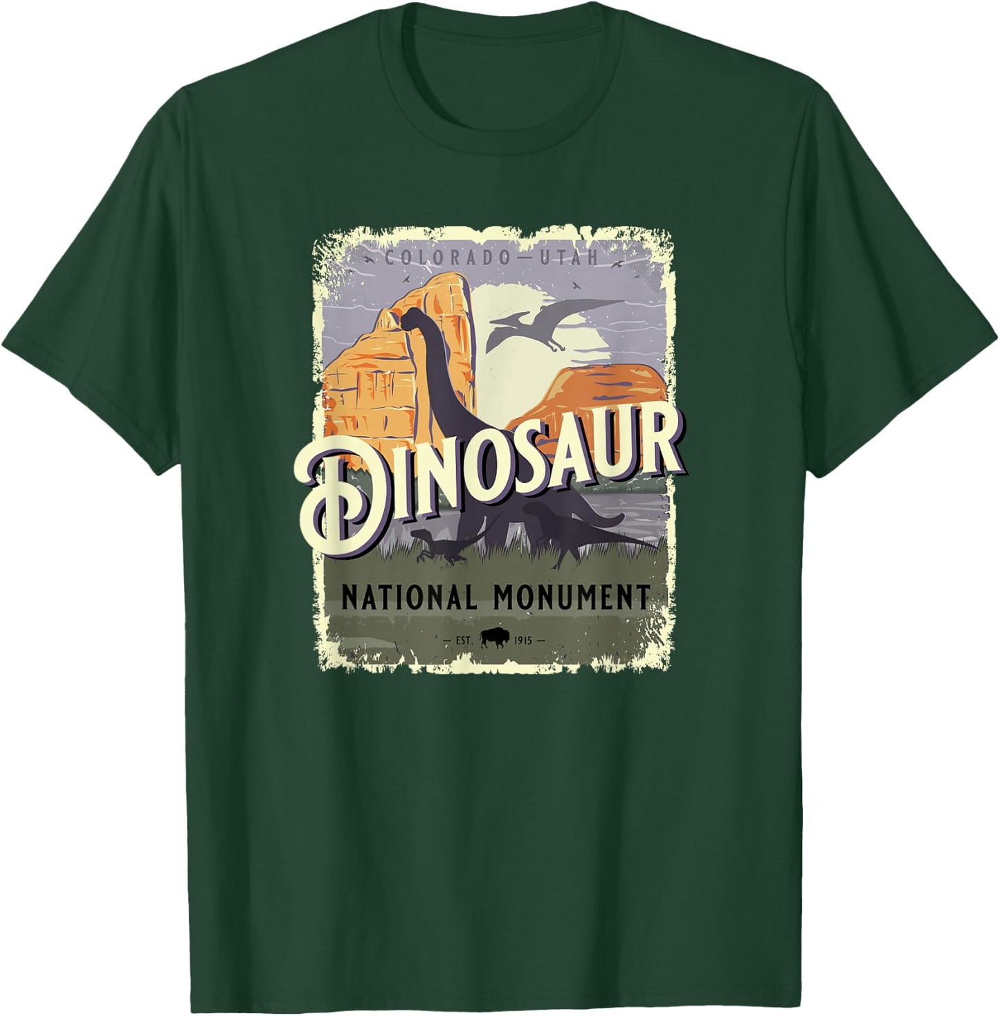 Dinosaur National Monument Colorado Utah USA Souvenir T-Shirt - T-Shirt | Forest