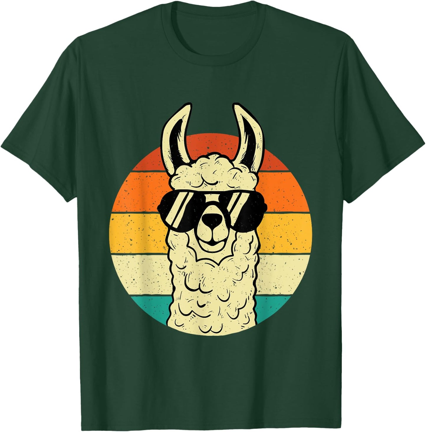 Retro Vintage Alpaca Lover - Farm Animal Zoo Farmer Breeder T-Shirt - T-Shirt | Forest