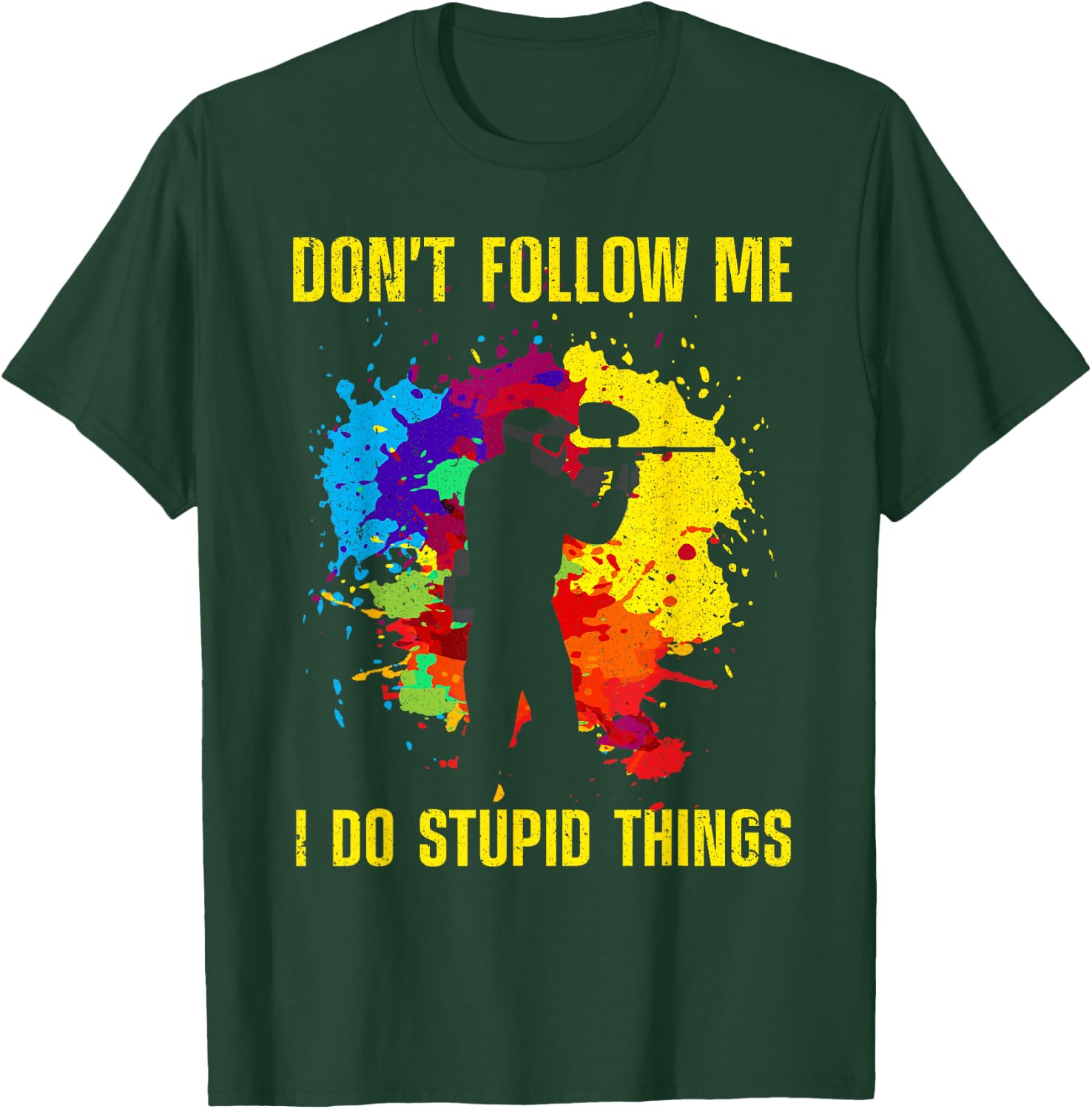 Funny Paintball Design Women Kids Paintball Player T-Shirt - T-Shirt | Forest