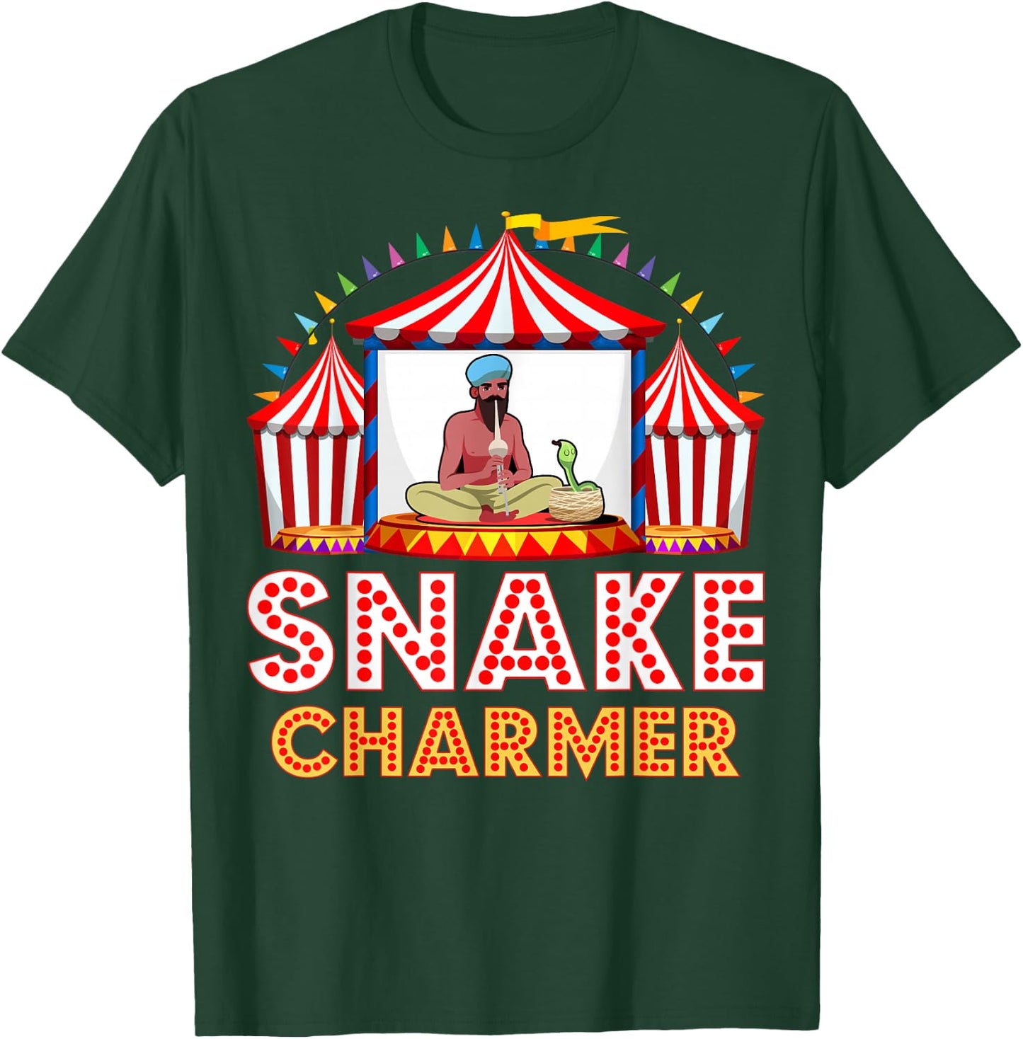 Carnival Event Circus Staff Animal Trainer Snake Charmer T-Shirt - T-Shirt | Forest