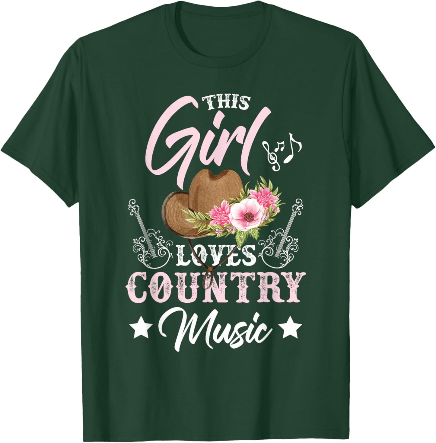 This Girl Loves Country Music T-Shirt - T-Shirt | Forest