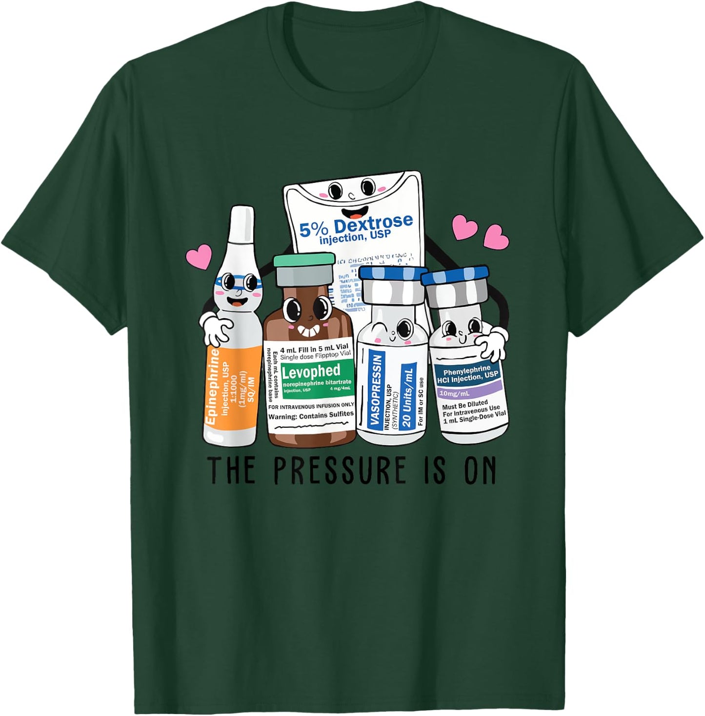 Pressure is On Christmas Pharmacy Tech Nurse T-Shirt - T-Shirt | Forest
