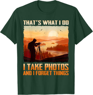 Men That's What I Do I Take Photos And I Forget Things Retro T-Shirt - T-Shirt | Forest