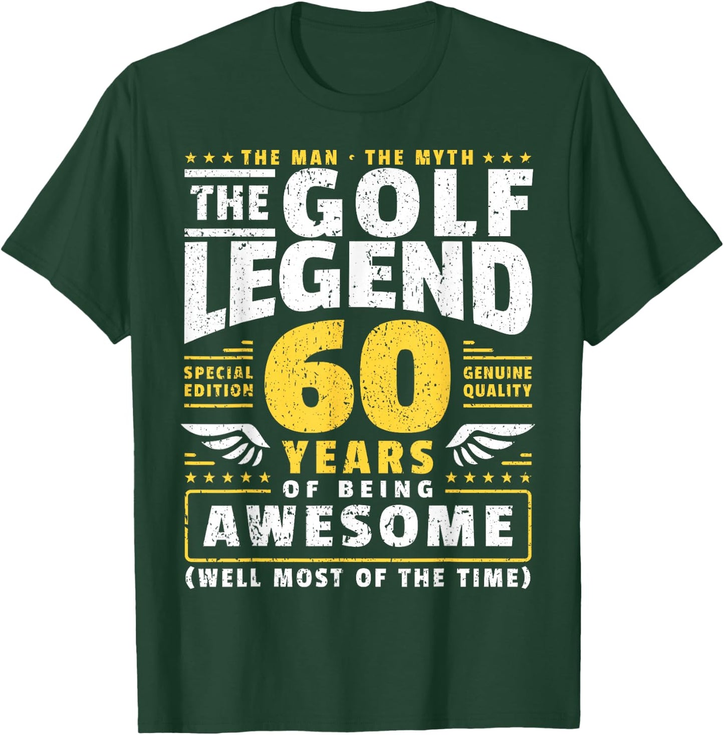 60th Birthday Golf Player 60 Years Old Golfer T-Shirt - T-Shirt | Forest