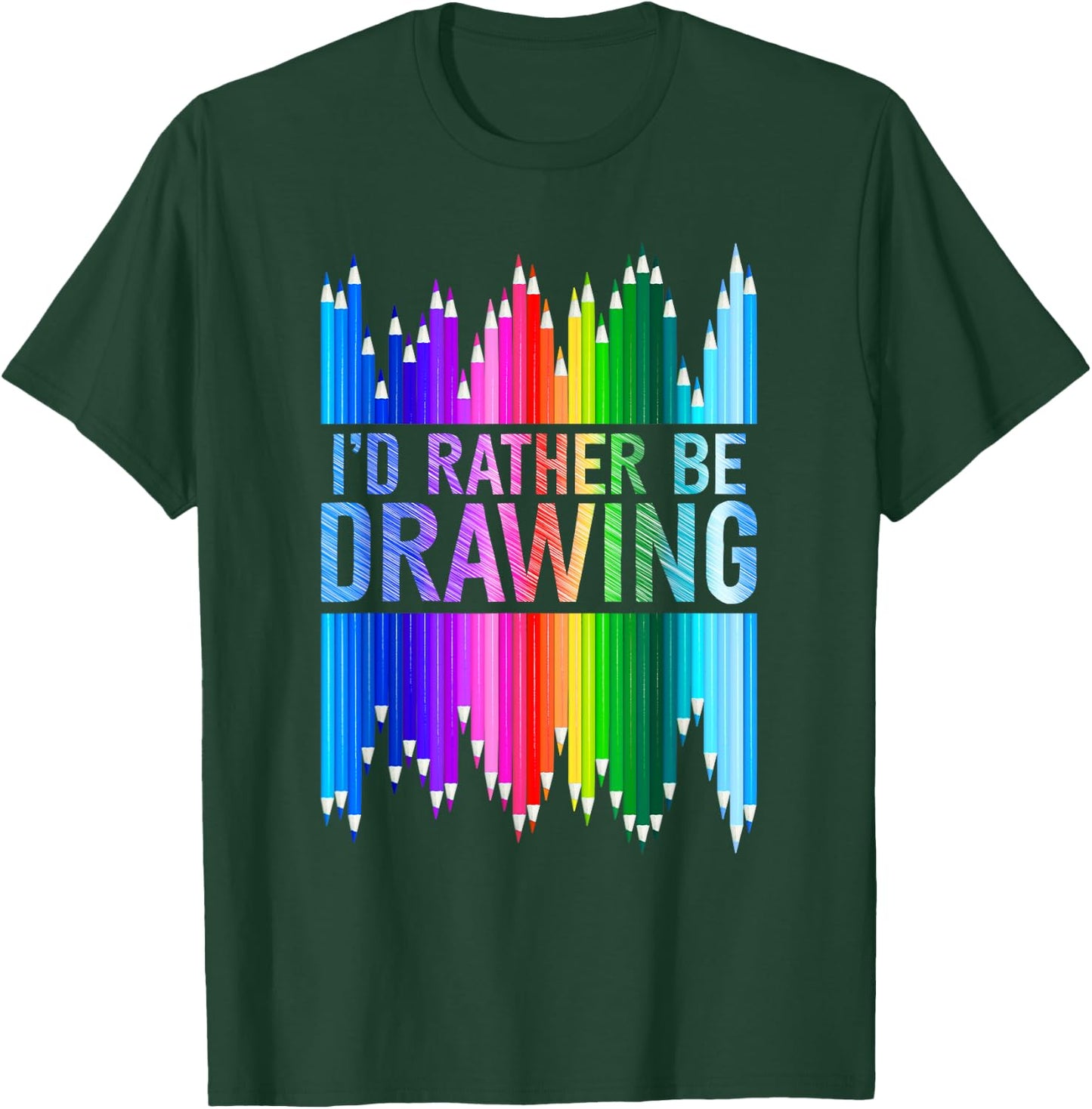 Sketchy, Artist, Art Lover, Colouring Pencils T-Shirt - T-Shirt | Forest