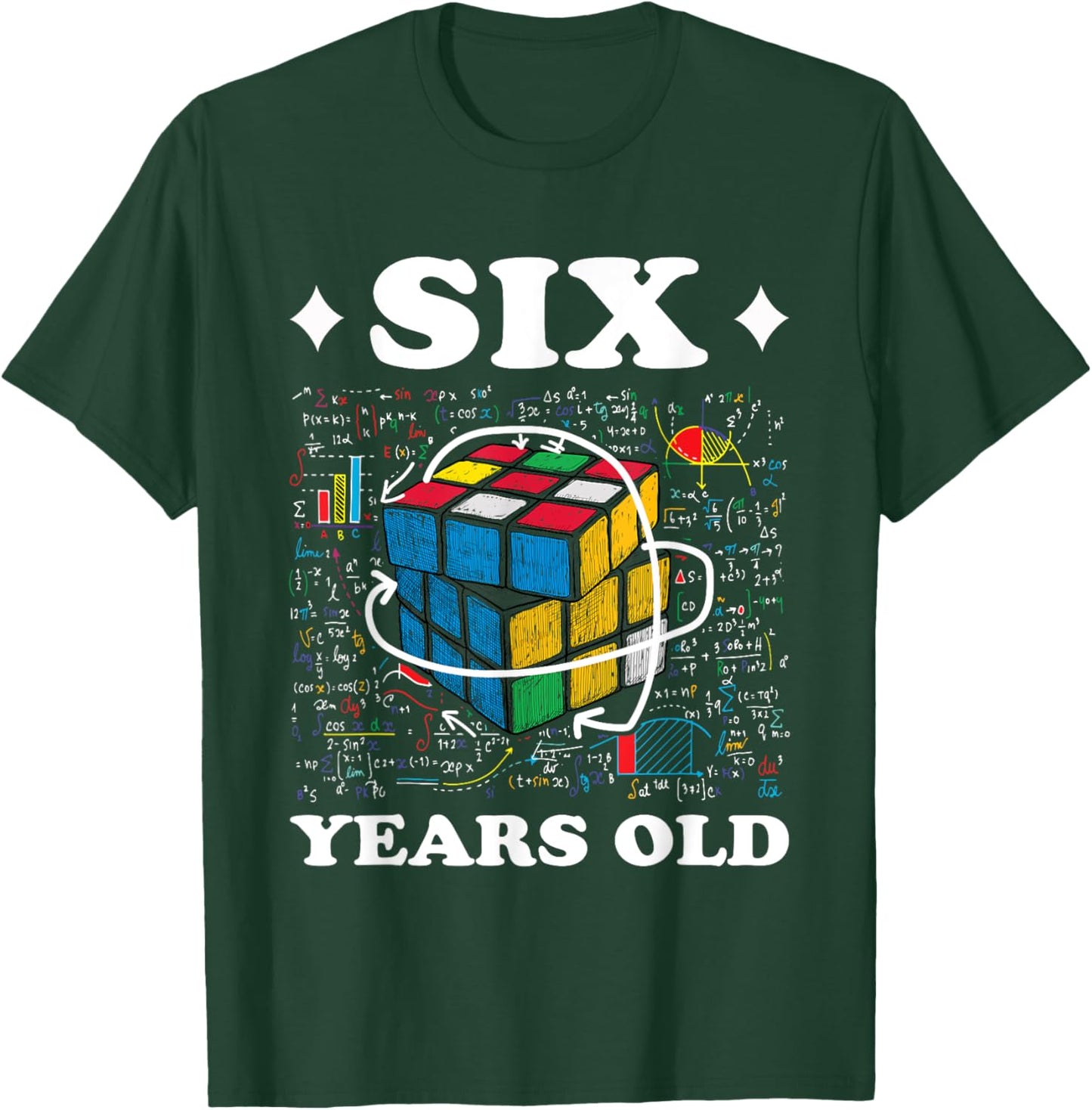Competitive Speed Cubing 6 Years Old Birthday for Boy Girl T-Shirt - T-Shirt | Forest