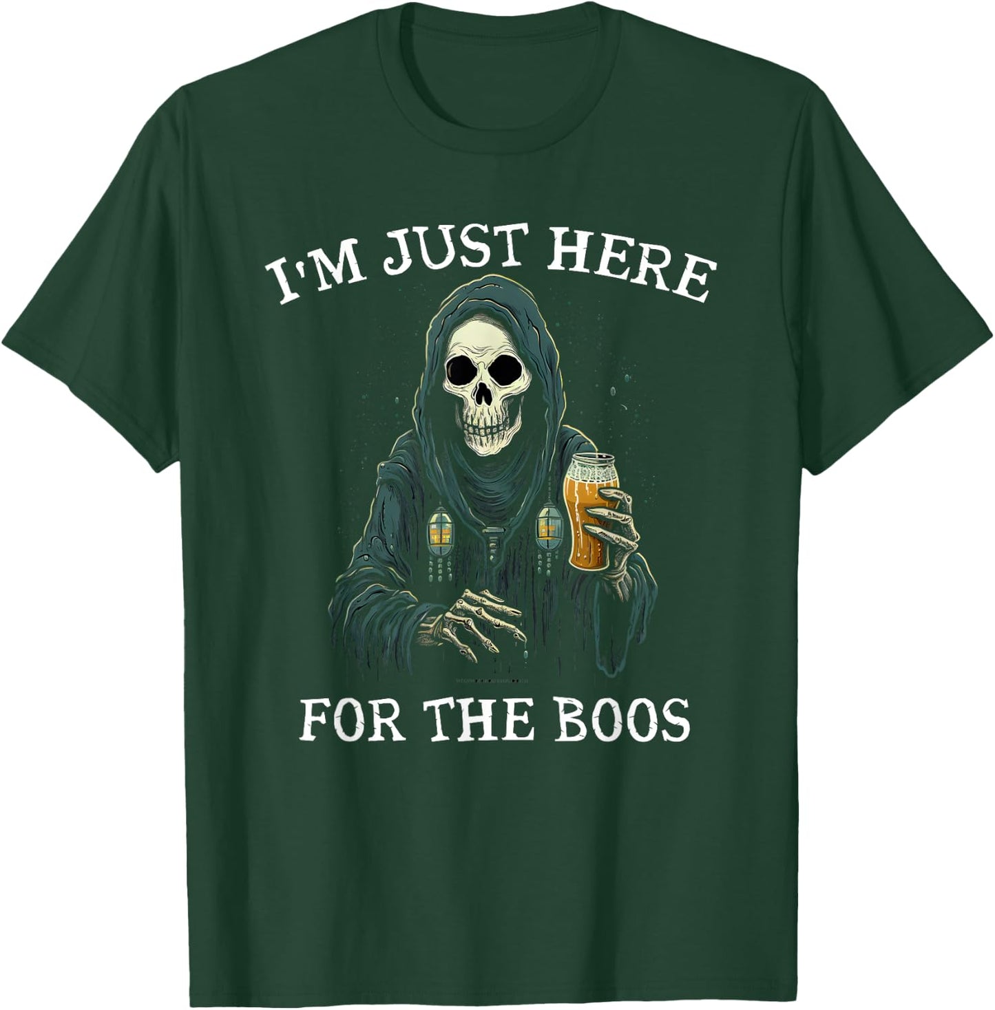 Funny Halloween I'm just here for the boos costume T-Shirt - T-Shirt | Forest