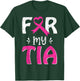 Pink Ribbon For My Tia October Breast Cancer Awareness Day T-Shirt - T-Shirt | Forest