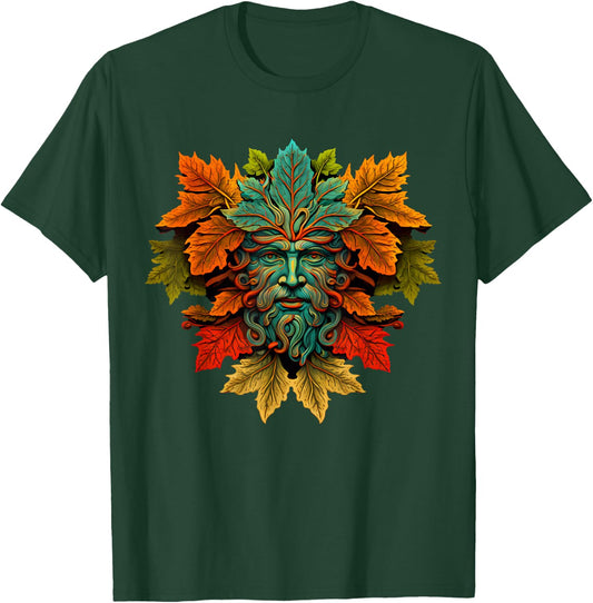 Traditional Pagan Celtic Greenman T-Shirt - T-Shirt | Forest