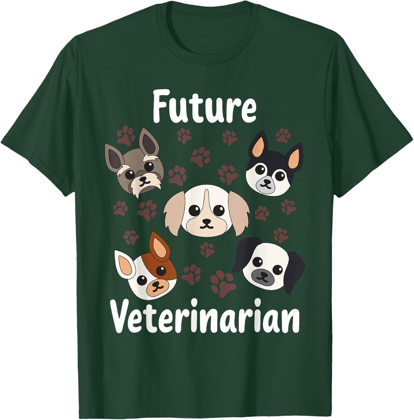 Cool Soon To Be Animal Doctor Boys Girls Funny Future Veterinarian Outfit | Cute Aspiring Vets Kids T-Shirt - T-Shirt | Forest