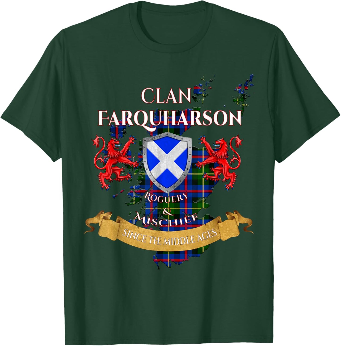 Farquharson Scottish Family Clan Middle Ages Mischief T-Shirt - T-Shirt | Forest