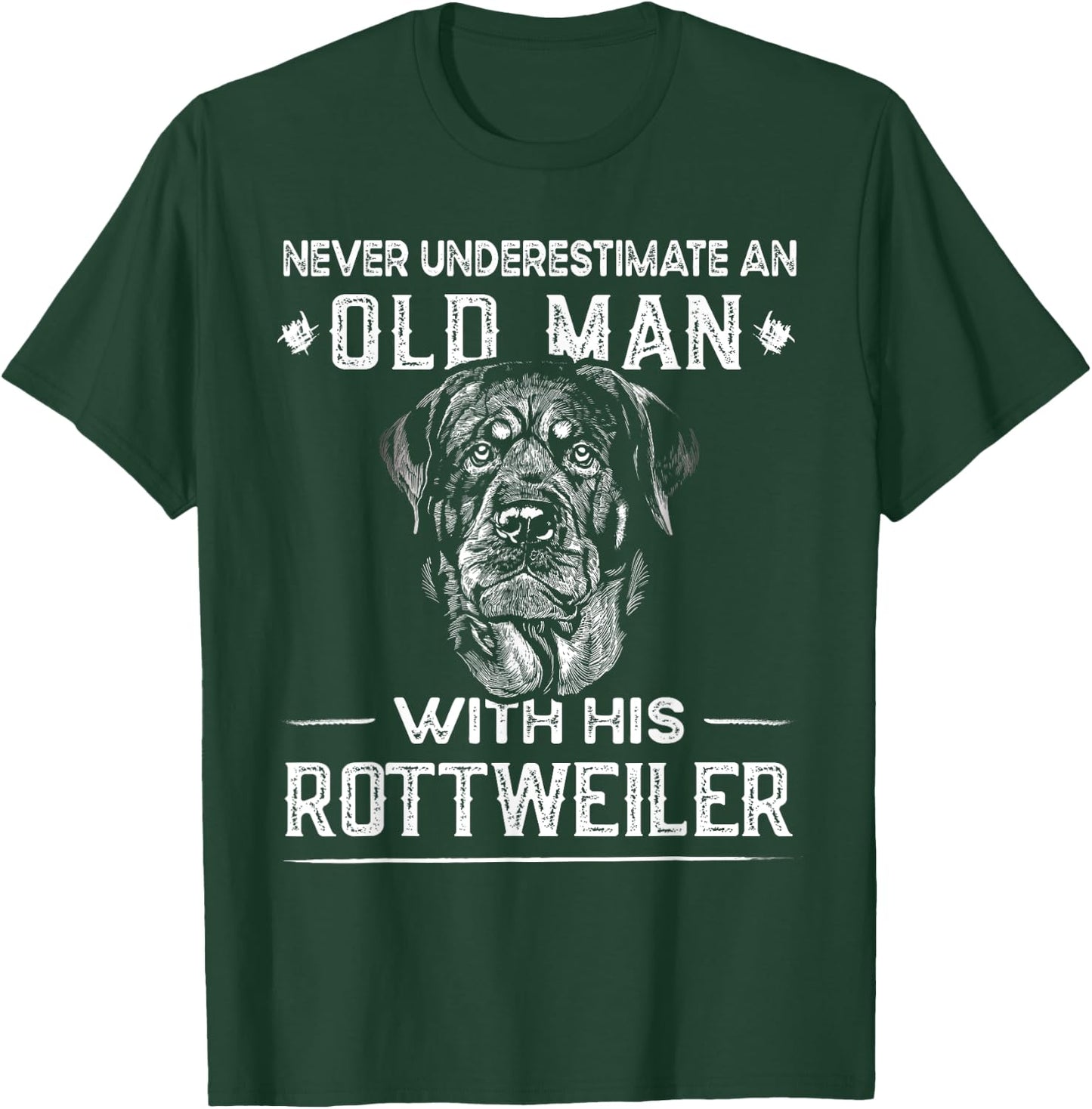 Funny Rotti - Best Dog Dad Ever - Rottweiler Men T-Shirt - T-Shirt | Forest