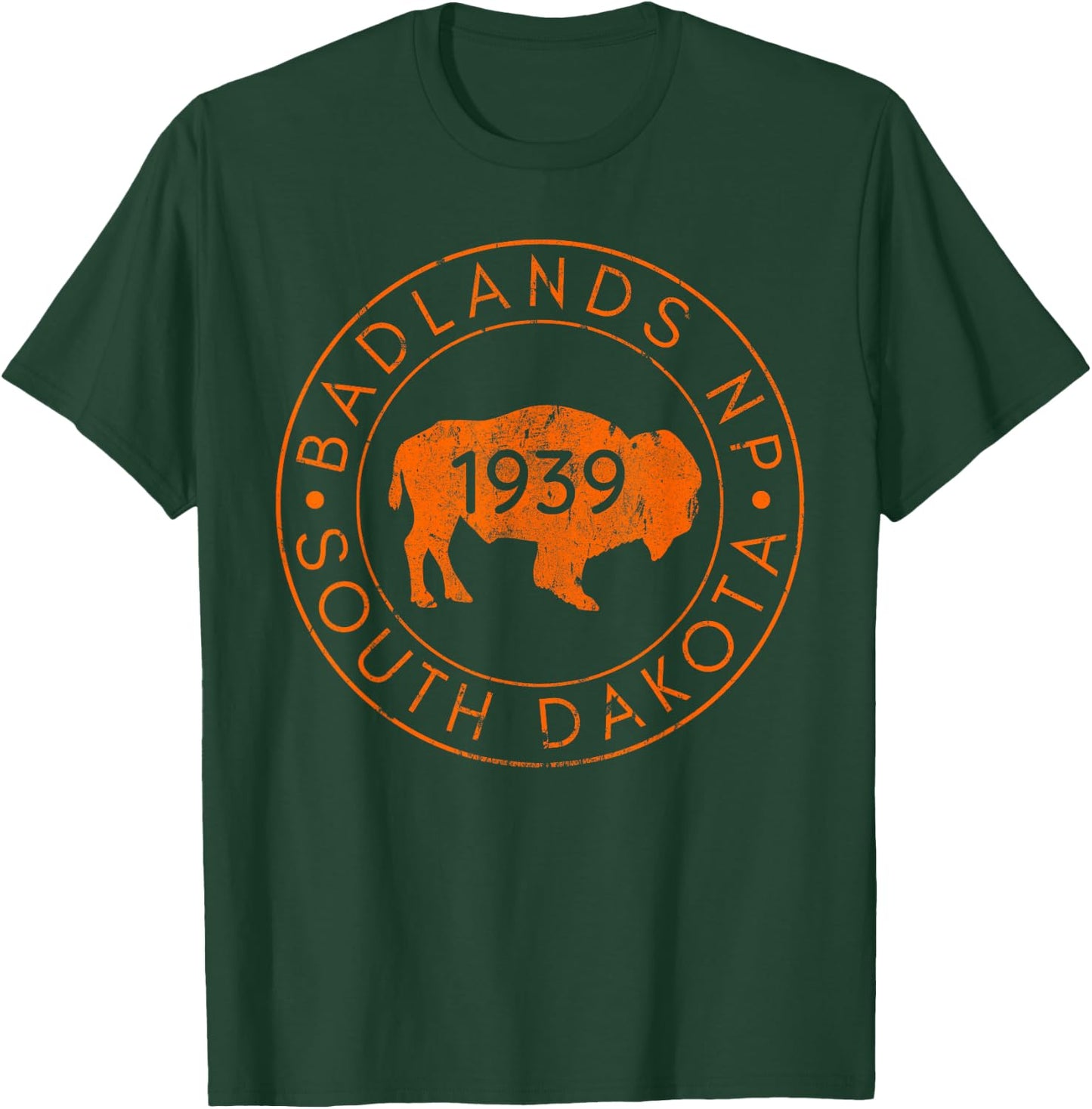 Badlands National Park South Dakota Buffalo Hiking Travel T-Shirt - T-Shirt | Forest
