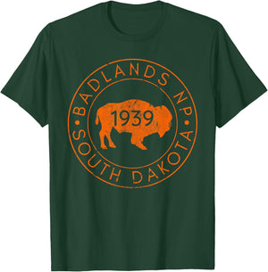 Badlands National Park South Dakota Buffalo Hiking Travel T-Shirt - T-Shirt | Forest
