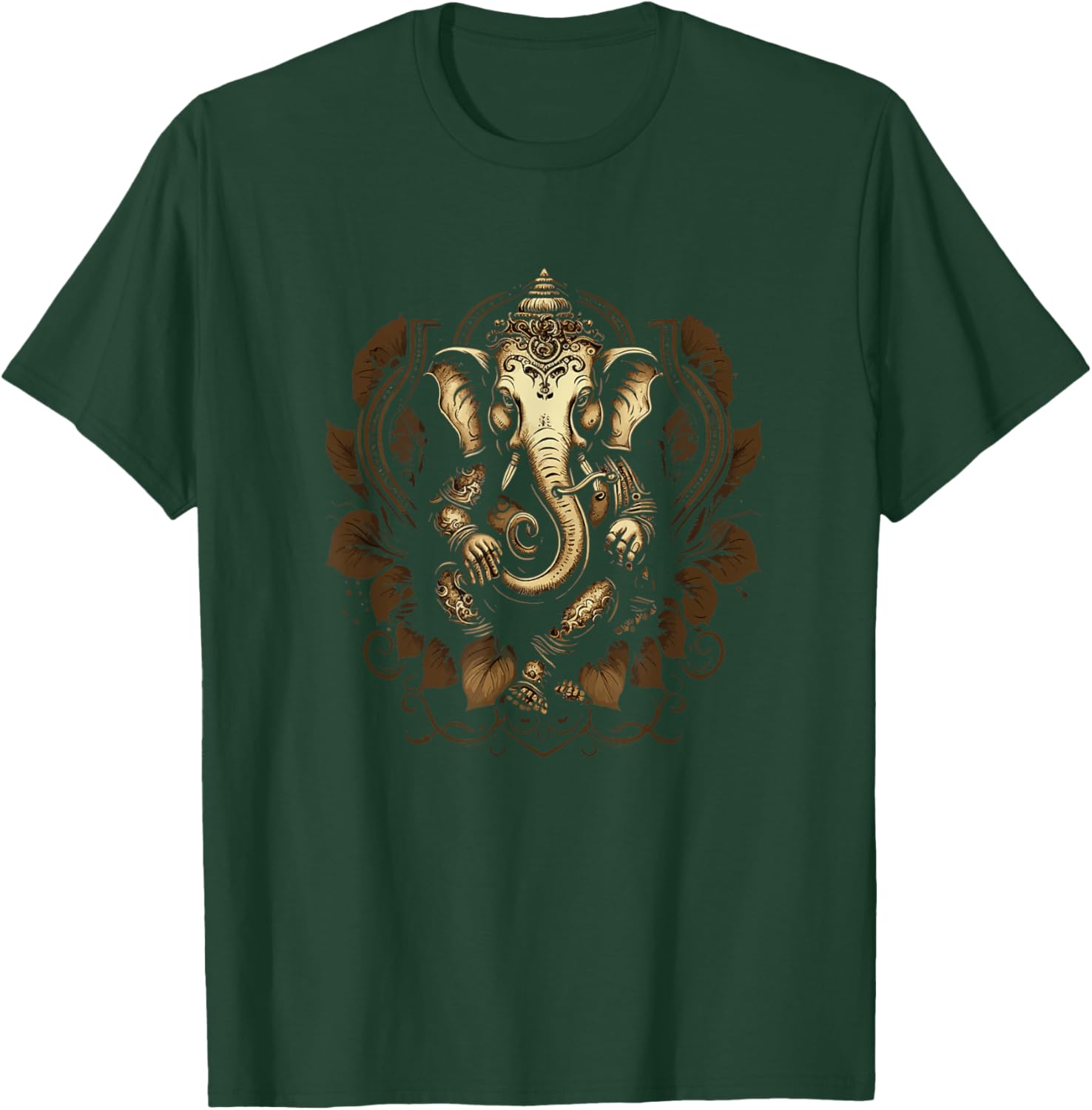 Ganesh Hindu Ganesha Elephant Spiritual T-Shirt - T-Shirt | Forest