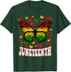 Butterflies Juneteenth Retro Black History African American T-Shirt - T-Shirt | Forest