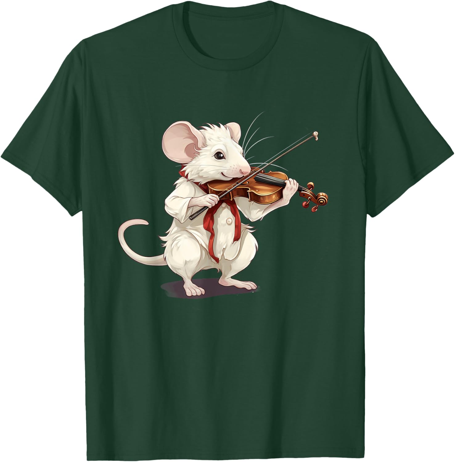 Happy classic Violin Music with white Rodent for Pets Lovers T-Shirt - T-Shirt | Forest