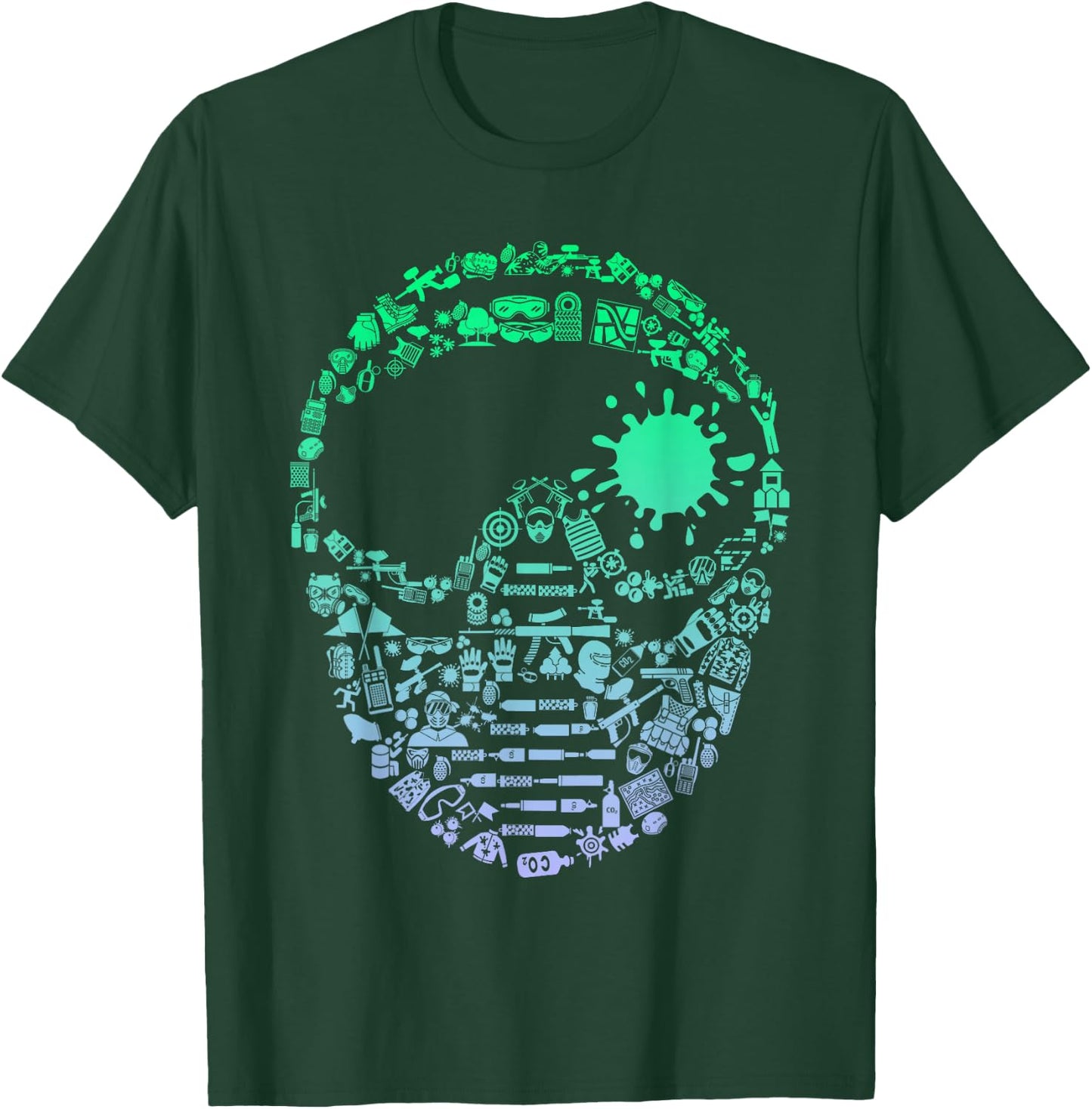 Paintball Shirt Paintball Party Gear Accessories Paintball T-Shirt - T-Shirt | Forest